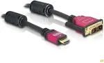 DELOCK - Videokabel - Single Link - HDMI / DVI - HDMI, 19-polig (M) - DVI-D (M) - 5 m (84344)