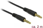 DeLOCK Klinkenkabel 3,5 mm 5 Pin Stecker zu Stecker 2 m schwarz