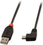 Lindy USB 2.0 Kabel Typ A/Mini-B 90&deg; gewinkelt M/M 0.5m