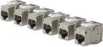 StarTech CAT8 KEYSTONE JACK 6-PACK 6-PACK180-DEGREE/TOOLLESS/SHIELD