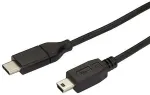 StarTech.com USB-C auf Mini USB Kabel - St/St - 2m - USB 2.0 - USB C zu USB Mini - USB Typ C auf Mini USB - USB-Kabel - USB-C (M) bis Mini-USB, Typ B (M) - Thunderbolt 3 / USB 2.0 - 2 m - Schwarz
