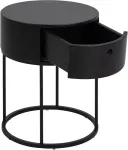 Home4you &Ouml;&ouml;kapp POLO D40xH51cm, must, MDF, metall
