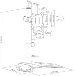 SBOX LCD-F012-3 (17-32/10kg/100x100), Black