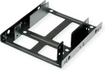 ROLINE Montageadapter, 3,5 Zoll Rahmen fr 2x 2.5 HDD/SSD, Metall, schwarz