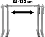 Maclean desk, manual height adjustment, without table top, for standing and sitting work, max 60 kg, max height 120 cm, MC-790NG