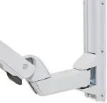 Ergotron StyleView Sit-Stand Combo Extender - Short - Montagekomponente (Verl&auml;ngerungsarm, Wandhalterung mit F&uuml;hrungsschiene, Armabdeckung) - Polished Aluminum, hochwertiger Kunststoff - wei&szlig; (97-858-216)