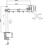 Art desk mount for 1 mon.LED/LCD 13-32" 8kg