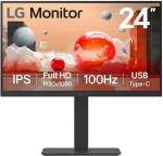 Monitor LG Electronics 60,4cm/23,8" (1920x1080) LG 24BA650-B 16:9 FHD IPS 5ms 100Hz HDMI DP USB-C Speaker Pivot Black
