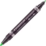 STAEDTLER Marker permanentne Lumocolor Duo 348, 2-otsaga, roheline