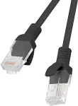 LANBERG Patchcord CAT.5E UTP 0.5M fluke passed 10-pack, Black | PCU5-20CC-0050-BK