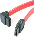 StarTech.com SATA Serielles ATA-Kabel - SATA-Kabel - Serial ATA 150/300/600 - 7-poliges SATA (W) - 7-poliges SATA (W) - 15,2 cm - links abgewinkelter Anschluss - Rot (SATA6LA1)