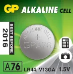 G. P. Alkaline batteries MINI GP A76/G13/AG13/L1154/LR44/157/V13GA/RW82 blister pack - 10 pcs.