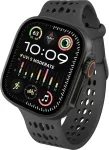 DECODED Silicone Ares O Strap for Apple Watch 44/46/49mm Black