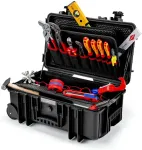 KNIPEX tool case "Robust26 Move" plumbing, 17-piece, tool set black, with tool assortment for plumbers