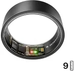 Ultrahuman Ring Air - Smart Ring f&uuml;r Frauen und M&auml;nner - Schlaf -und Fitness Tracking Wearable - Herzfrequenz - Smartring Matte Grey Gr&ouml;&szlig;e 9