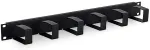Triton 19" rack panel 1U 6x hook 70x40mm black metal