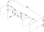 Cama MEBLE Cama 4D RTV cabinet PALAZZO BIS 201x40x60 black matt