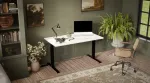 Cama MEBLE Desk with electric height adjustment MOON LONG 150x80x72-120 black/white