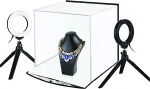 NONAME Photo box with a set of ring lamps, 30x30x30cm