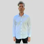Bradley Meeste triiks&auml;rk valge, slim fit, XXL / 46 tumedad n&ouml;&ouml;bid