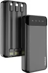 Dudao K6Pro+-black powerbank 20000mAh 10Watt 3xcables sort