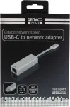 DELTACO PRIME USB-C Network Adapter, Gigabit, 1xRJ45, 1xUSB Type C Male, Aluminum, Silver/ USBC-1077