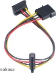 Akasa - 4-pin molex to 2x 15-pin Sata adapter