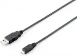 Equip Kabel USB-A2.0->Micro-B St/St 1.80m schwarz Polybeutel