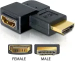 Delock Adapter HDMI Stecker > HDMI Buchse 90 Grad rechts