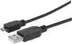 Manhattan USB Kabel A -> micro B St/St 1.80m sw