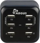 Inter-Tech Ladeger&auml;t Argus LS-6US 80mm USB 5V Steckdose