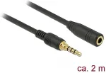 Delock A Klinke 3,5mm 4 PIN Stecker 2m black