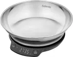 SALENTE Rimare, kitchen scale, 5 kg, stainless steel bowl, black/stainless steel