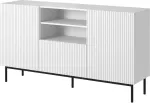 Cama MEBLE PAFOS chest of drawers on a black steel frame 150x40x90 cm white matt