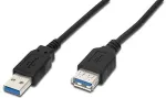 Digitus USB 3.0 Verl&auml;ngerungskabel Typ A -A St/Bu 3.0m, sw
