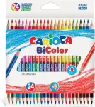 Carioca V&auml;rvipliiatsid BI-Color, kolmnurksed, 24tk