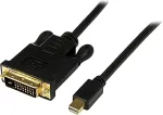 StarTech.com Mini DisplayPort auf DVI Kabel (Stecker/Stecker) - mDP zu DVI Adapter - 1920x1200 - DisplayPort-Kabel - Mini DisplayPort (M) - DVI-D (M) - 91,44 cm - Fl&uuml;gelschrauben - Schwarz (MDP2DVIMM3B)