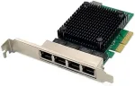 V&otilde;rgukaart Digitus 4 port 2.5 Gigabit Ethernet network card, RJ45, PCI Express, Realtek chipset