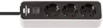 Brennenstuhl Ecolor power strip 3-fold white - / black