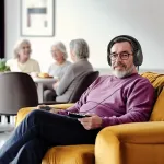 HAMA Wired TV over ear headphones black