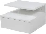 Home4you &Ouml;&ouml;kapp ASHLAN 35x32xH22,5cm, riiuli ja sahtliga, seinakinnitusega, materjal: puit, v&auml;rvus: valge, viimistlus: lakitud
