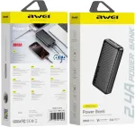 Awei Powerbank 20000mAh P6K Pro 2xUSB-A/USB-C