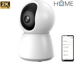 IGET HOME Camera CS4 White - WiFi 2K IP camera, night vision, audio, RJ45, auto tracking