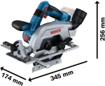 Bosch cordless circular saw GKS 18V-57-2 Professional solo (blue/black, without battery and charger)
