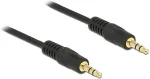 DELOCK Klinkenkabel 3,5 mm 3 Pin Stecker > Stecker 0,5 m schwarz