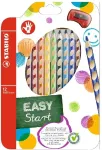 STABILO v&auml;rvipliiats, EASYcolors, paremak&auml;elisele + teritaja, 12 v&auml;rvi