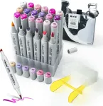 Noname Double-sided Marker Pens ARRTX Oros, 24 Colours, purple tone shade