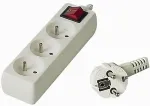 PREMIUMCORD Extension cord 230V, 7m, 3 sockets + switch
