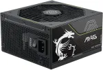Toiteplokk Msi MAG A1000PLS PCIE5 1000W (black, 1x 12-pin high power GPU, 4x PCIe, cable management, 1000 watts)