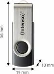 M&auml;lukaart Intenso Office Line 128GB USB Stick 3.2 Silver-black